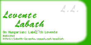 levente labath business card